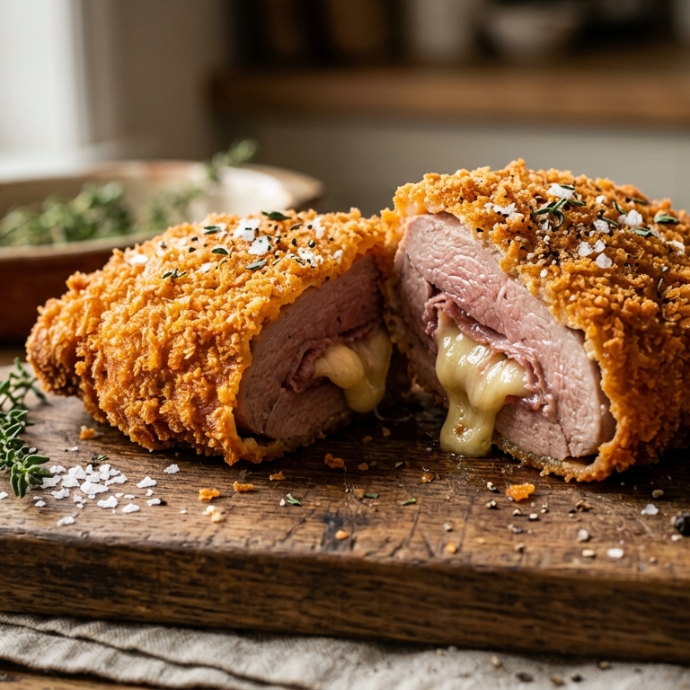 Cordon bleu de magret de canard au jambon de pays et toudeille vache brebis
