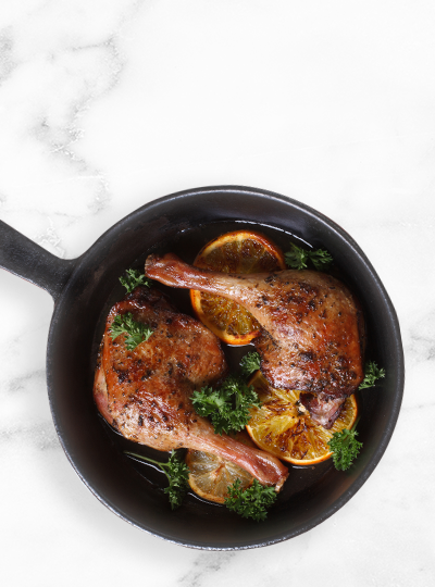 Cuisses de canard confites à l'orange