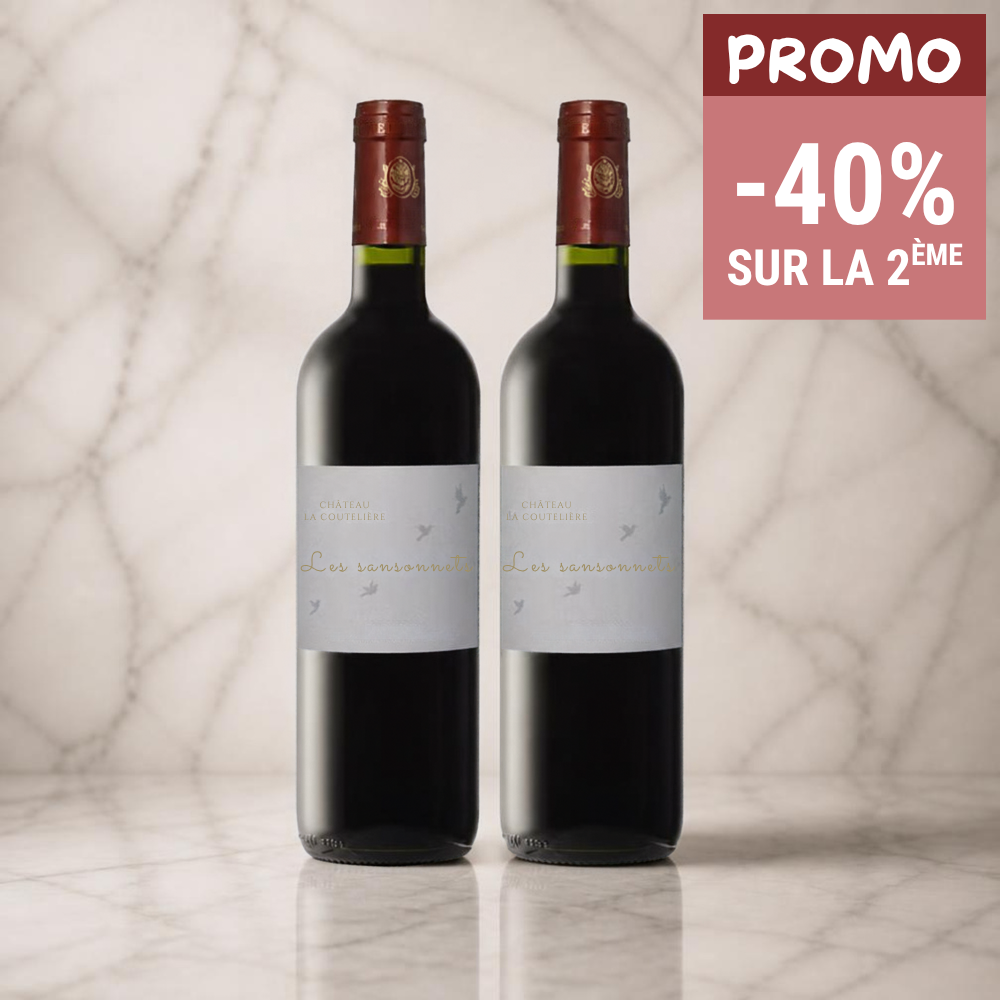 LOT DE 2 BOUTEILLES - VIN ROUGE AOP FRONTON SANSONNET