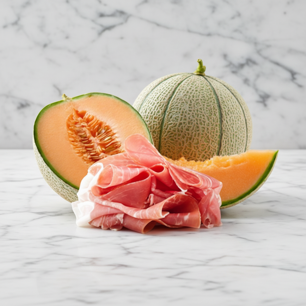 LOT DE 2 MELONS + JAMBON DE PAYS