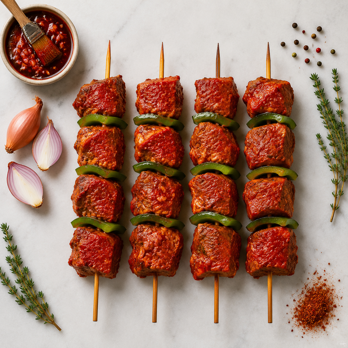 BROCHETTES DE BOEUF ECHALOTE