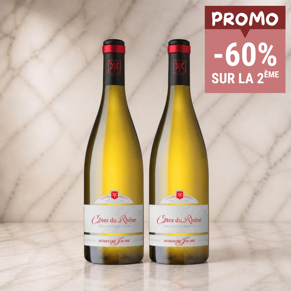 LOT DE 2 BOUTEILLES - VIN BLANC DOUX AOP CÔTES DU RHONE