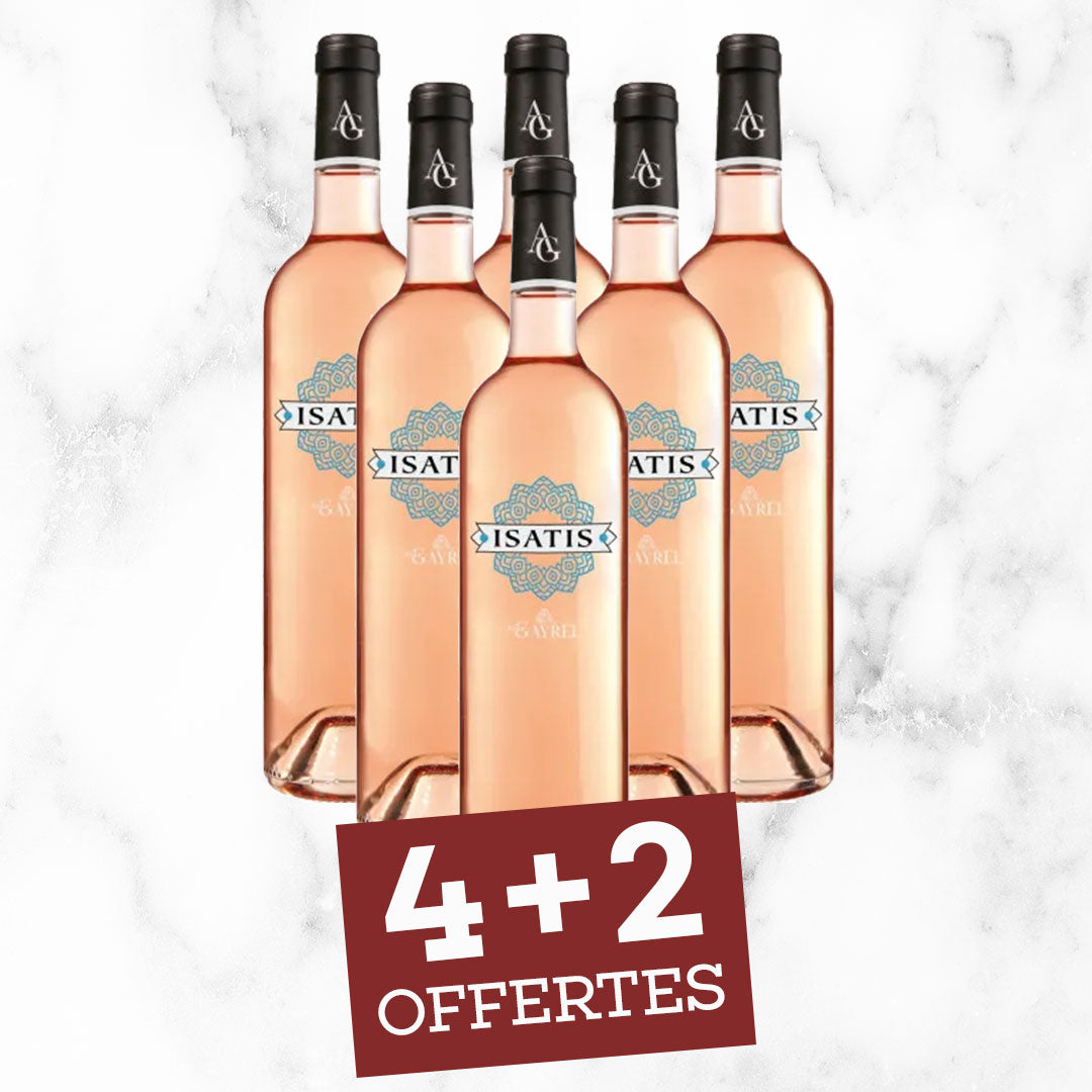 PACK 4+2 OFFERTES - VIN ROSÉ IGP COTE DU TARN ISATIS