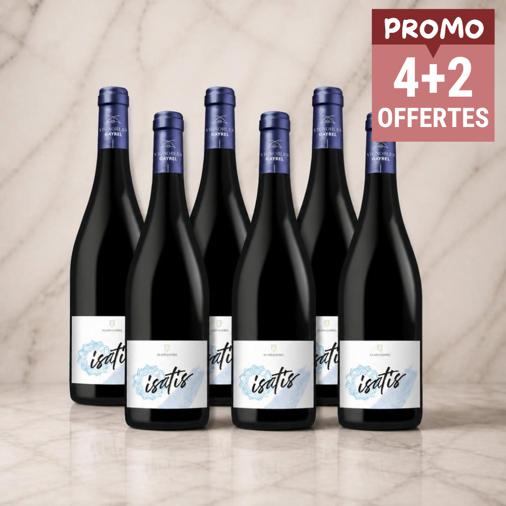 4+2 OFFERTES - VIN ROUGE IGP CÔTES DU TARN ISATIS