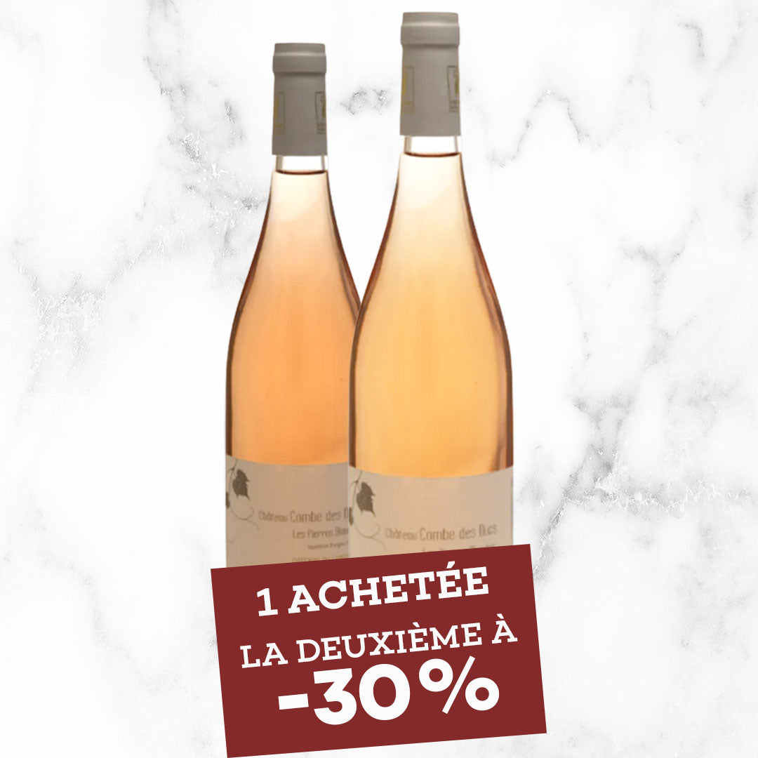 PACK 2 BOUTEILLES - VIN ROSÉ AOC LA CLAPE CUVÉE PIERRES BLANCHES COMBE DES DUCS