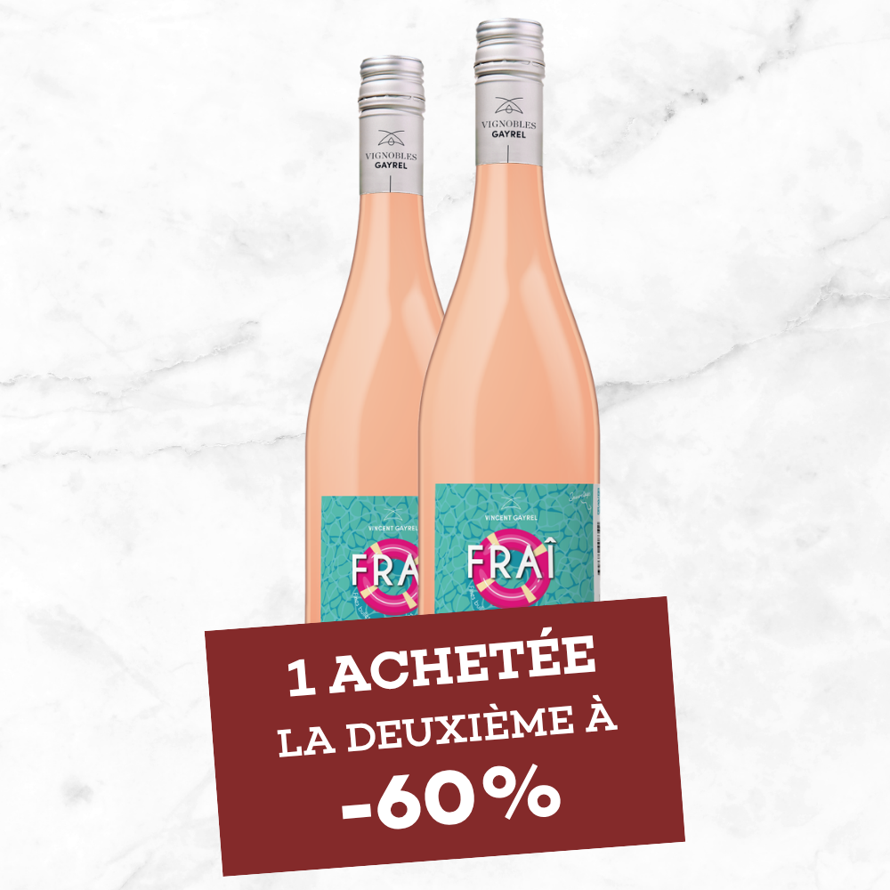 PACK 2 BOUTEILLES - VIN ROSÉ DE FRANCE FRAI