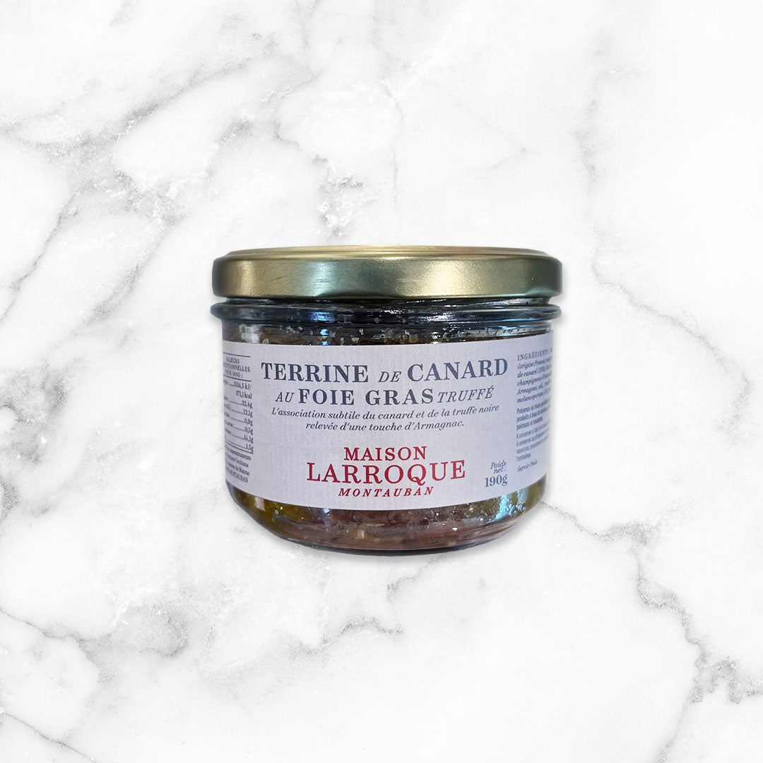 TERRINE DE CANARD AU FOIE GRAS ET À LA TRUFFE