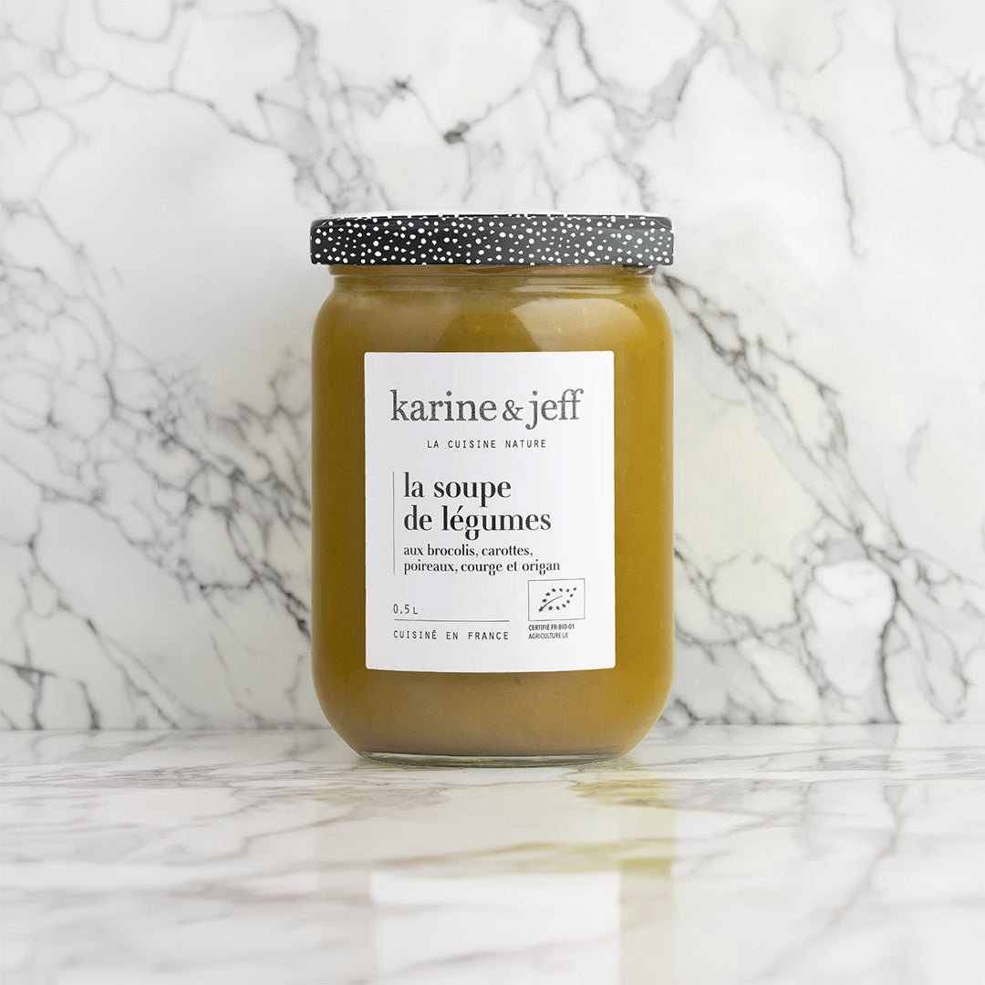 SOUPE DE LÉGUMES (aux brocolis, carottes, poireaux, courge et origan)