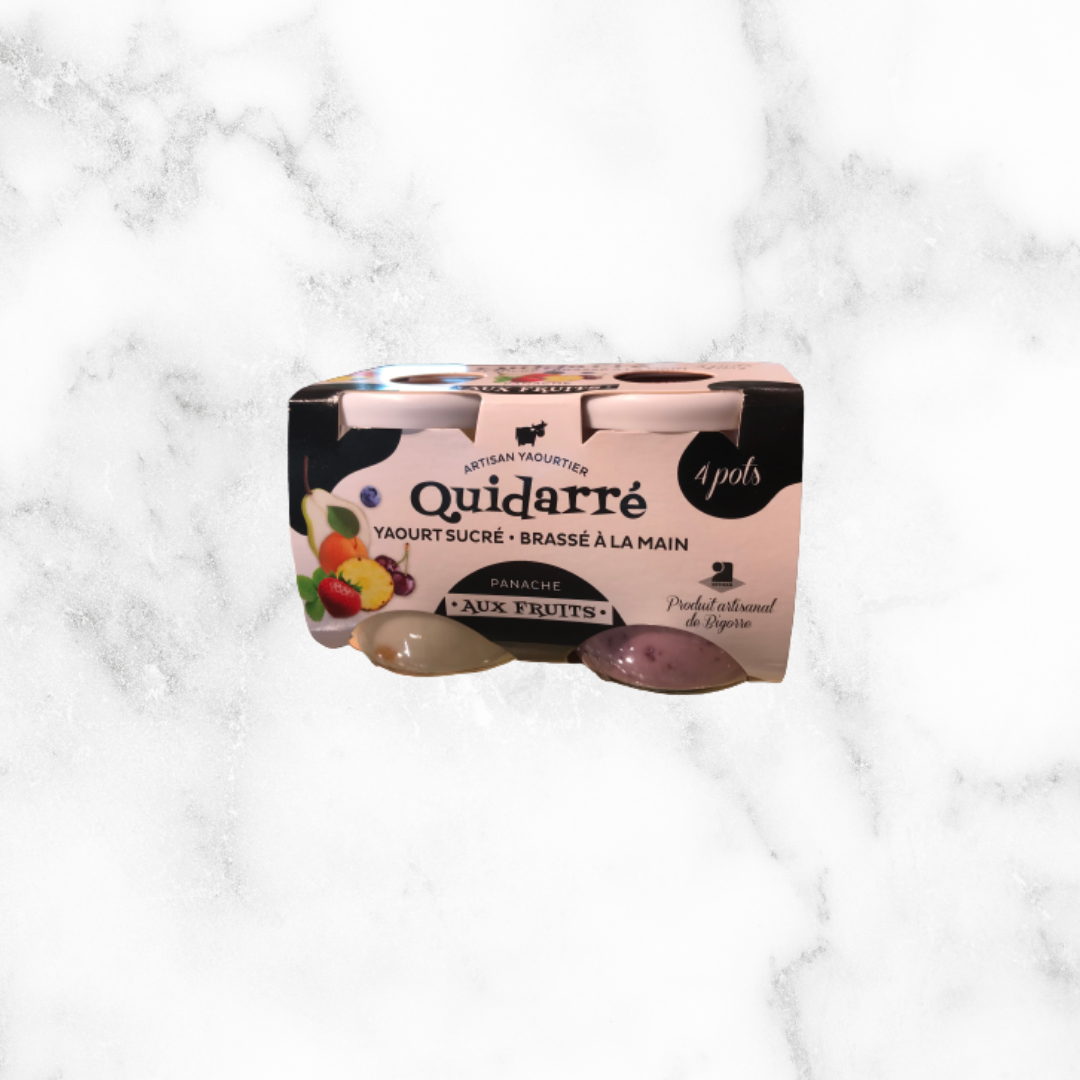 YAOURT BRASSÉ AUX FRUITS PANACHÉ X4