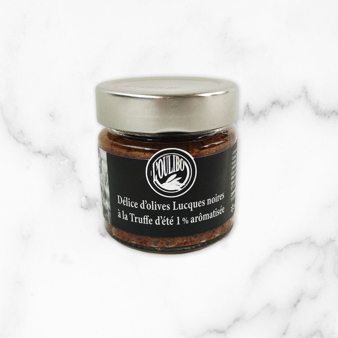 DÉLICE D&#39;OLIVES LUCQUES NOIRES À LA TRUFFE D&#39;ÉTÉ