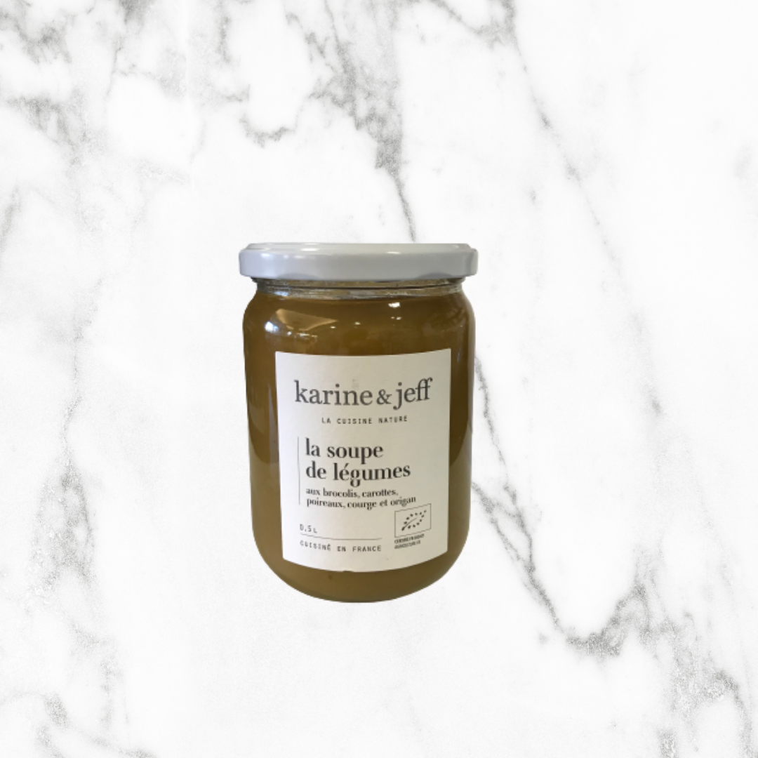 SOUPE DE LÉGUMES (aux brocolis, carottes, poireaux, courge et origan)