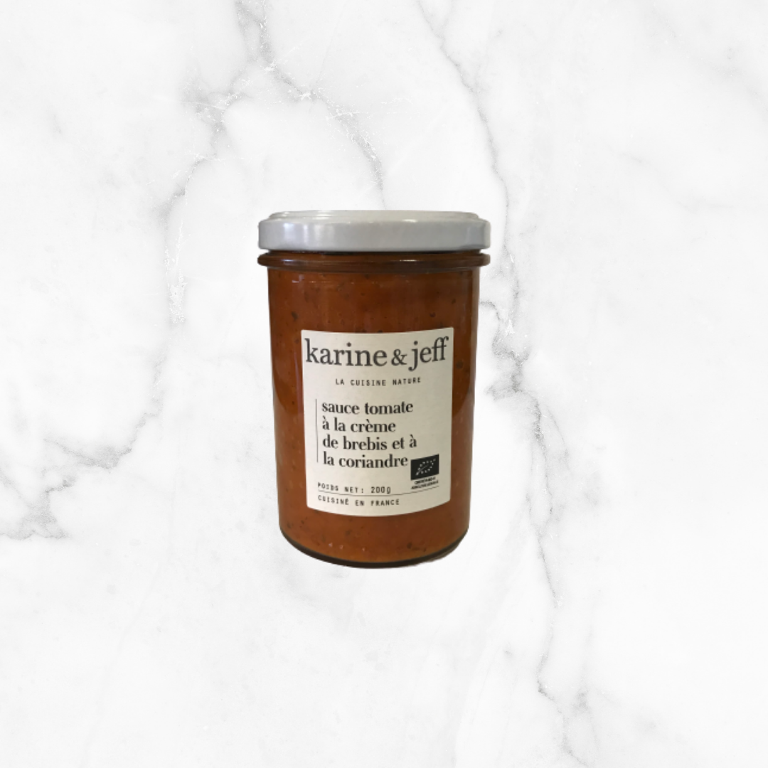 SAUCE TOMATE À LA CRÈME DE BREBIS ET À LA CORIANDRE