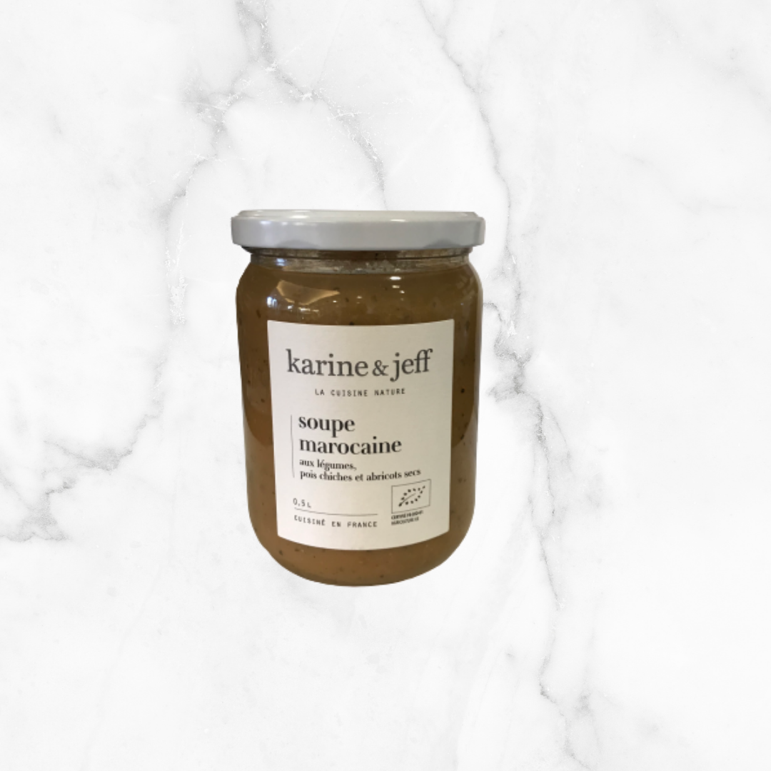 SOUPE MAROCAINE (aux légumes, pois chiches et abricots secs)